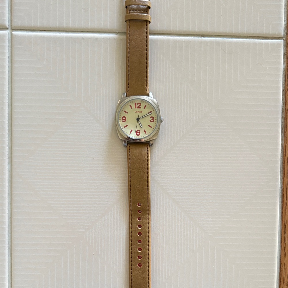 Brown Leather Strap Women's Watch